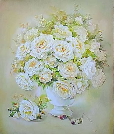 Original Floral Painting by Marianna Godici