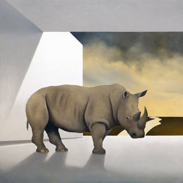 Original Figurative Animal Paintings by Cesare Reggiani