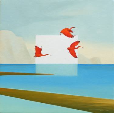 Original Figurative Seascape Paintings by Cesare Reggiani