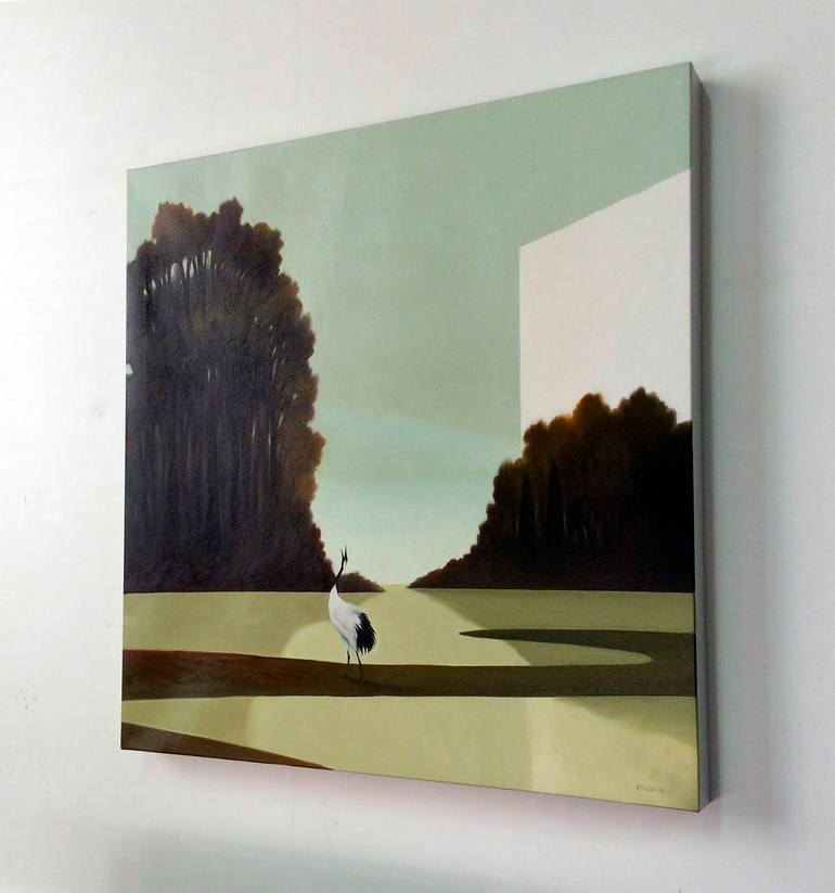 Original Conceptual Landscape Painting by Cesare Reggiani