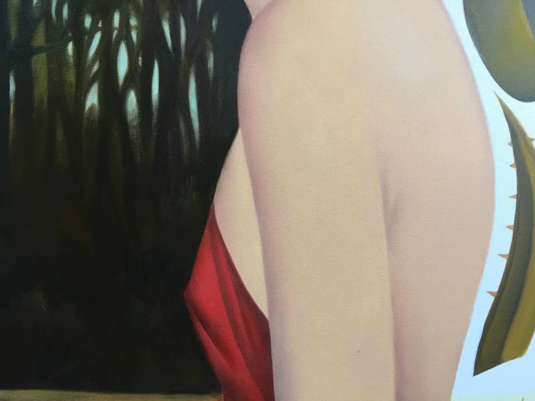 Original Figurative Nude Painting by Cesare Reggiani