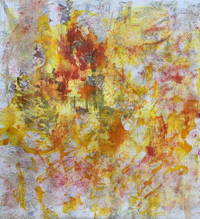 Red and yellow diary Painting by Barbara Pastorino | Saatchi Art