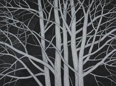 Print of Tree Paintings by li manjin
