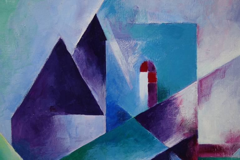 Original Abstract Architecture Painting by Carol Brown