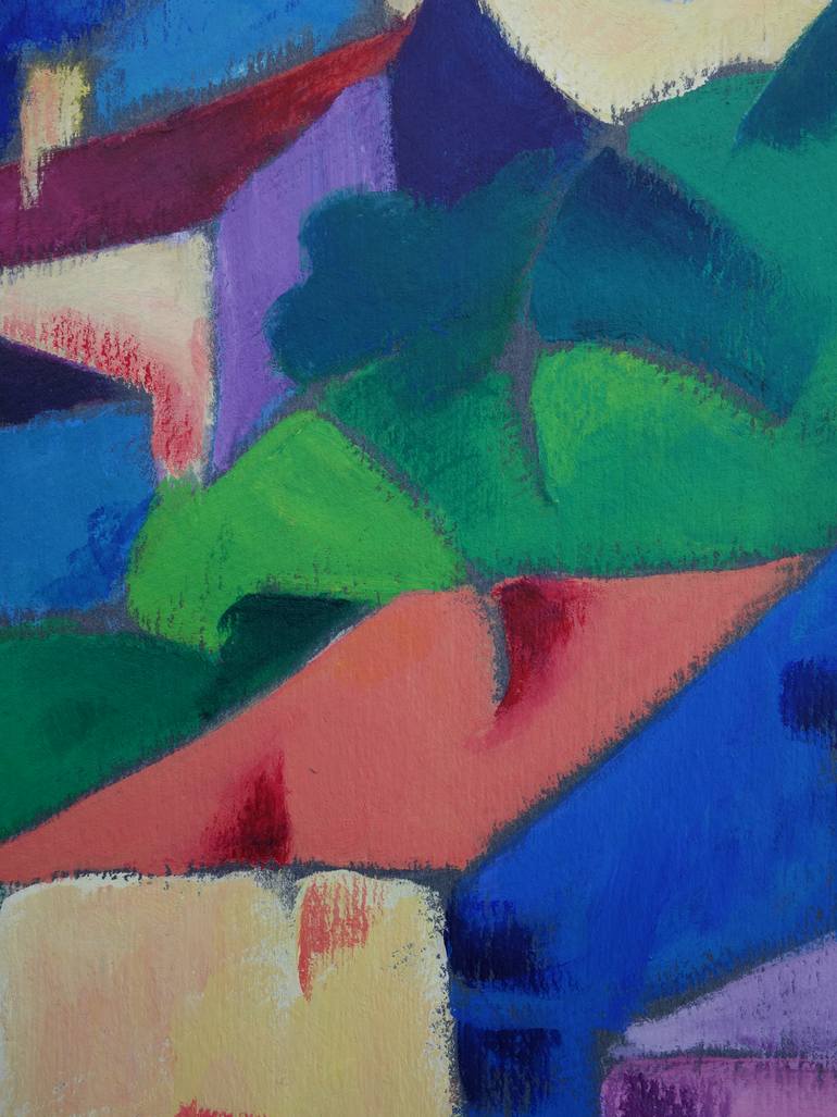Original Abstract Outer Space Painting by Carol Brown