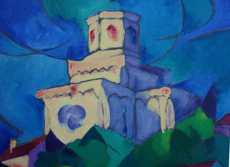 Original Abstract Outer Space Painting by Carol Brown
