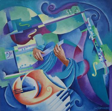 Original Abstract Music Paintings by Carol Brown