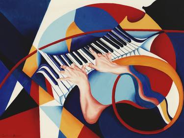 Original Abstract Music Paintings by Carol Brown