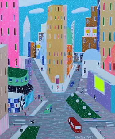 Original Cities Paintings by Katrina Avotina