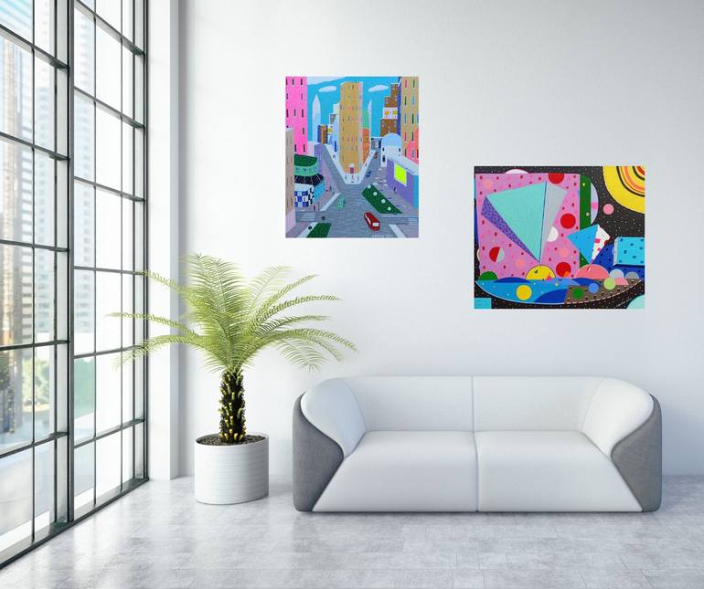 Original Contemporary Cities Painting by Katrina Avotina