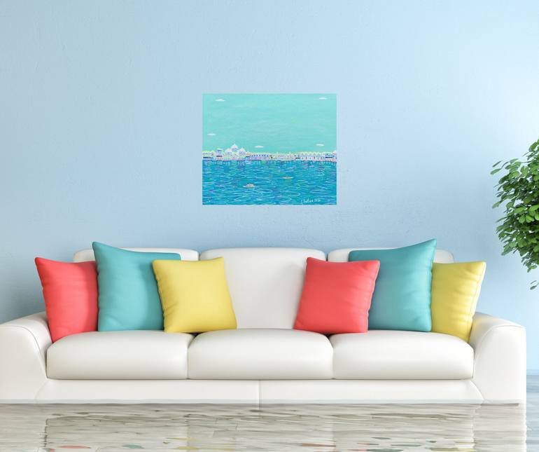 Original Impressionism Cities Painting by Katrina Avotina
