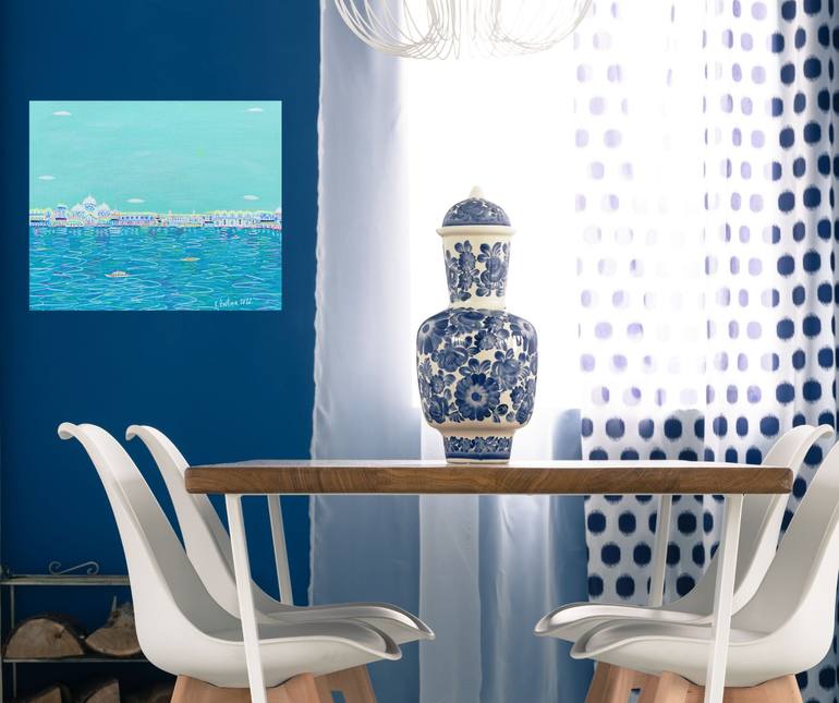 Original Impressionism Cities Painting by Katrina Avotina