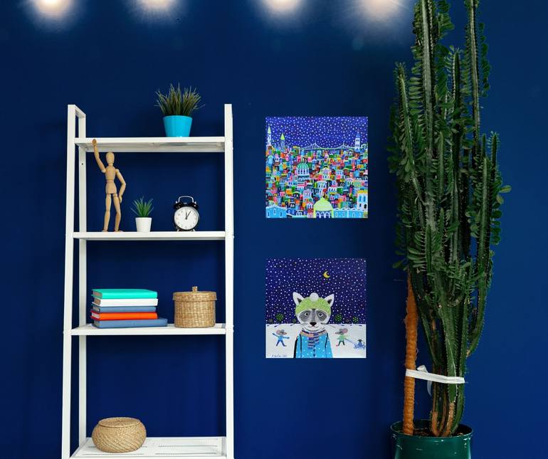 Original Contemporary Cities Painting by Katrina Avotina