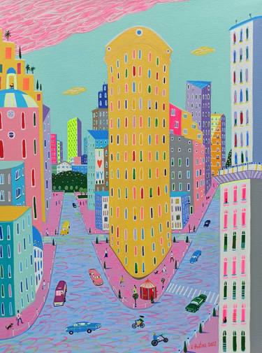 Original Contemporary Cities Paintings by Katrina Avotina