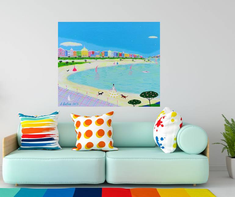 Original Contemporary Seascape Painting by Katrina Avotina