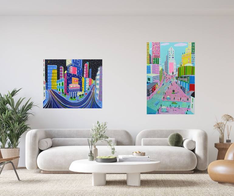 Original Contemporary Cities Painting by Katrina Avotina