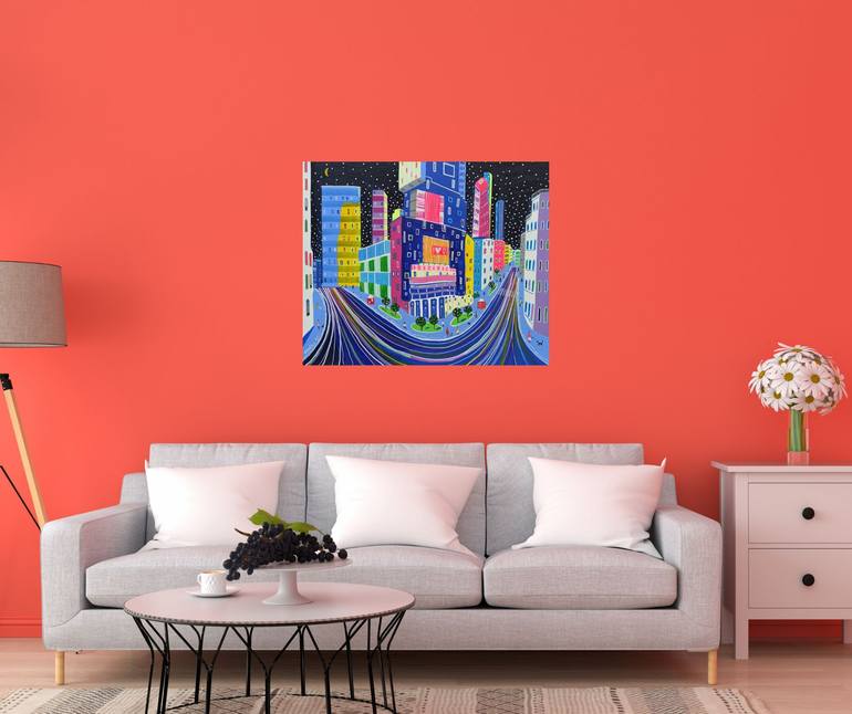 Original Contemporary Cities Painting by Katrina Avotina