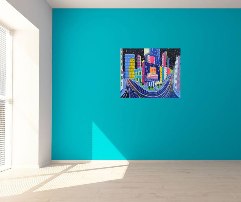 Original Contemporary Cities Painting by Katrina Avotina