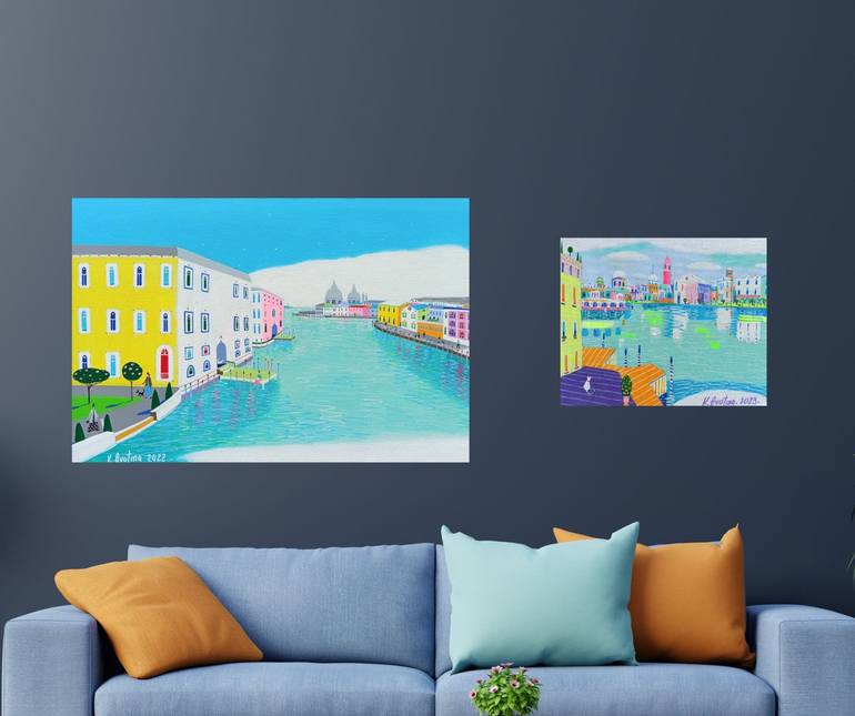 Original Cities Painting by Katrina Avotina