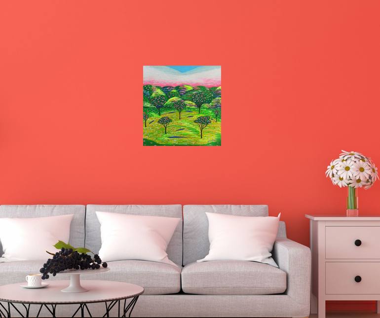 Original Impressionism Landscape Painting by Katrina Avotina