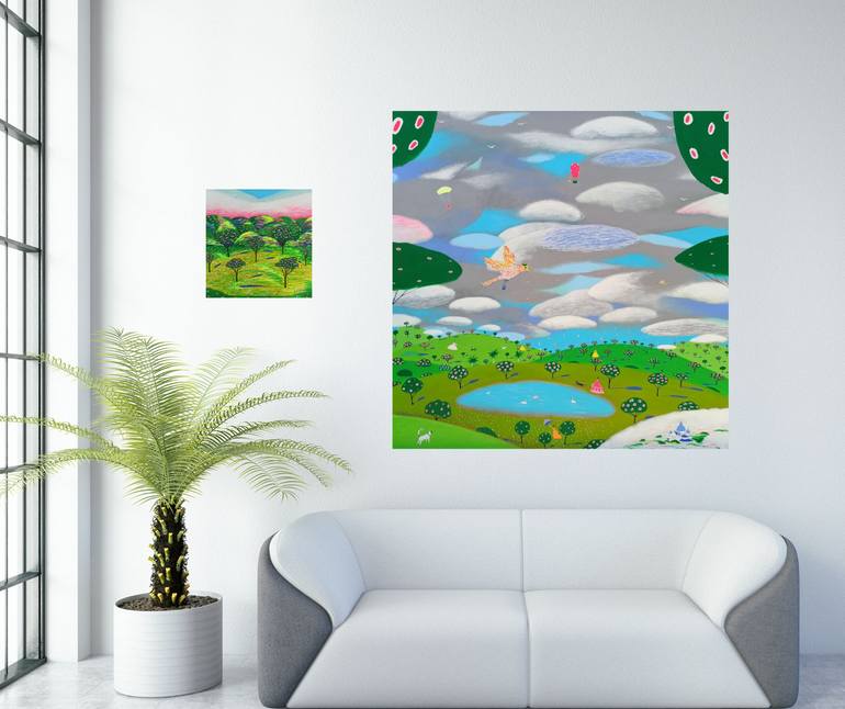 Original Impressionism Landscape Painting by Katrina Avotina