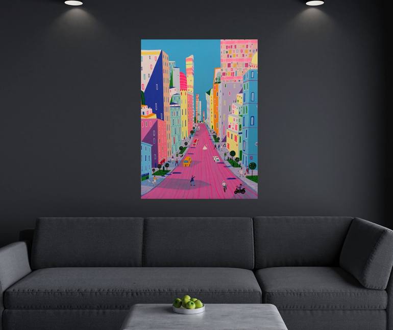 Original Contemporary Cities Painting by Katrina Avotina