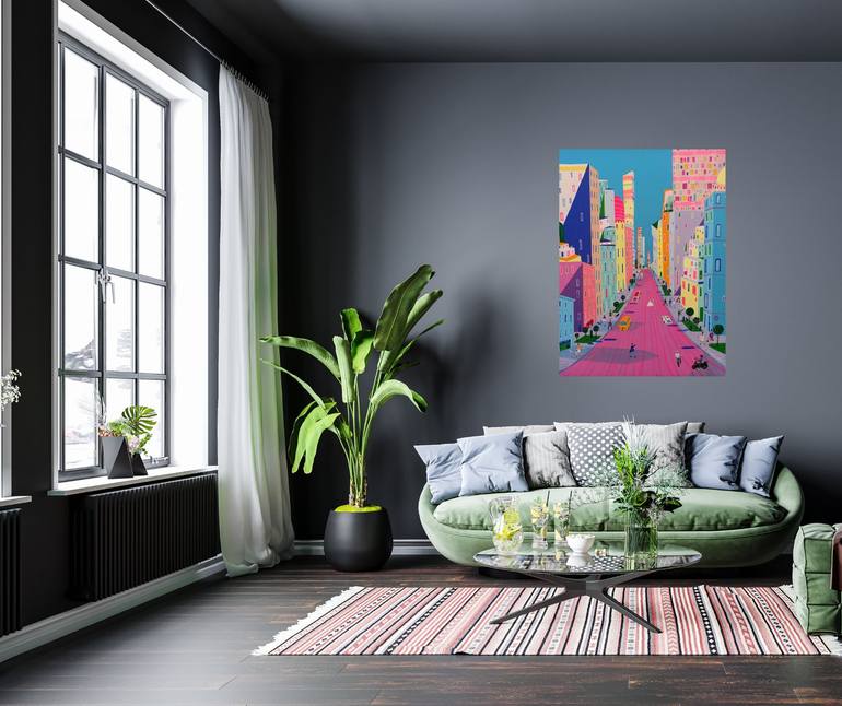 Original Contemporary Cities Painting by Katrina Avotina