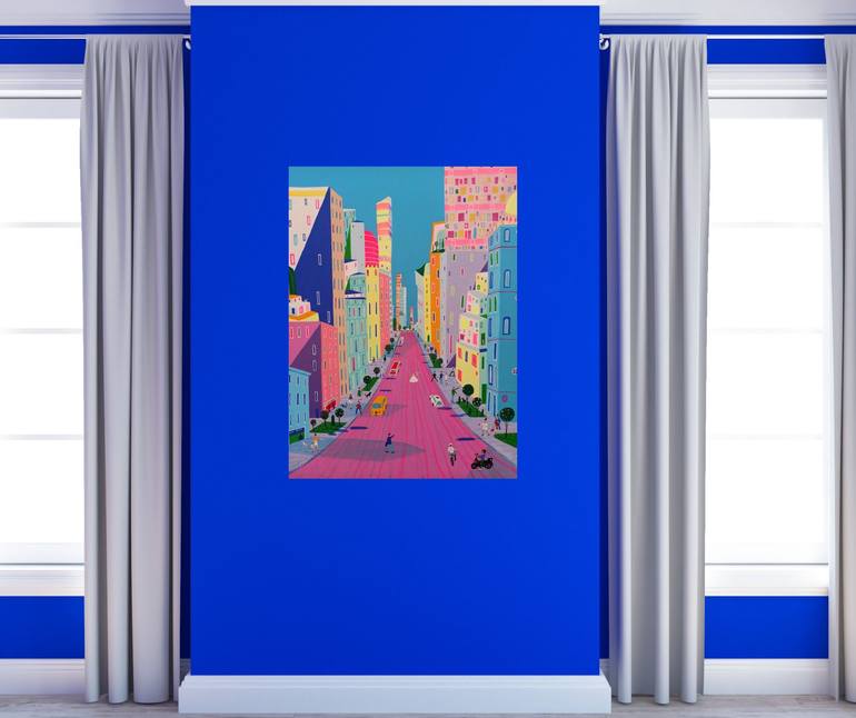 Original Contemporary Cities Painting by Katrina Avotina