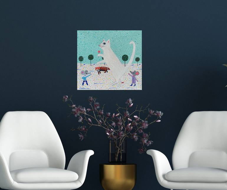 Original Contemporary Animal Painting by Katrina Avotina