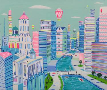 Original Cities Paintings by Katrina Avotina