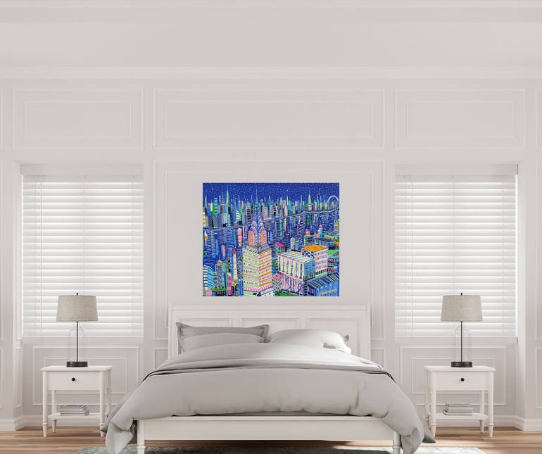 Original Contemporary Cities Painting by Katrina Avotina