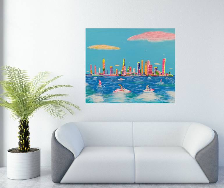 Original Contemporary Beach Painting by Katrina Avotina