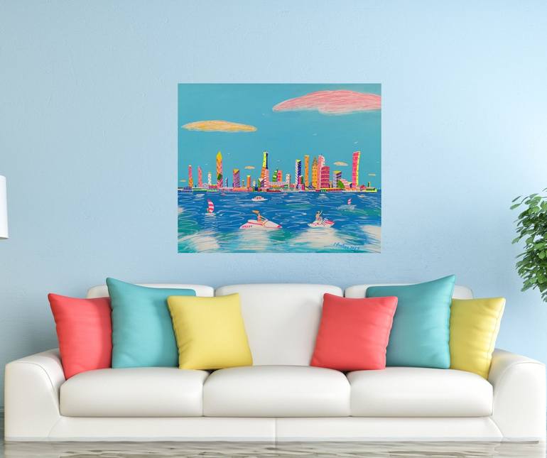 Original Contemporary Beach Painting by Katrina Avotina