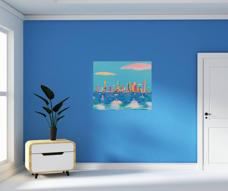 Original Contemporary Beach Painting by Katrina Avotina