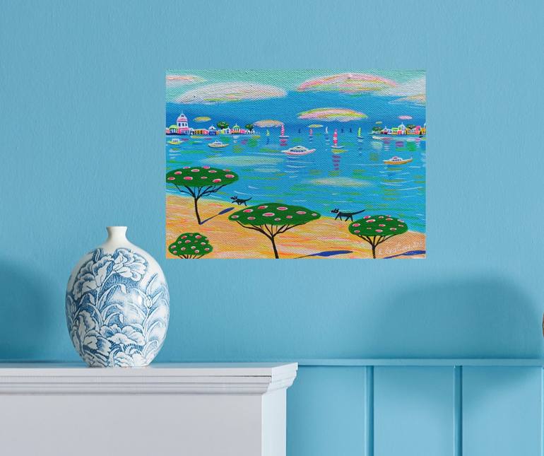 Original Contemporary Seascape Painting by Katrina Avotina