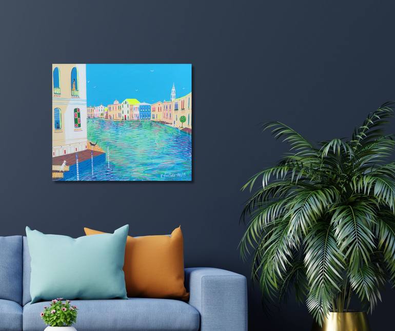 Original Contemporary Cities Painting by Katrina Avotina