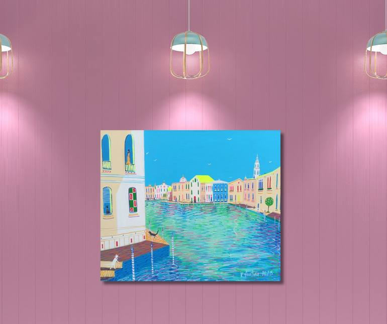 Original Contemporary Cities Painting by Katrina Avotina
