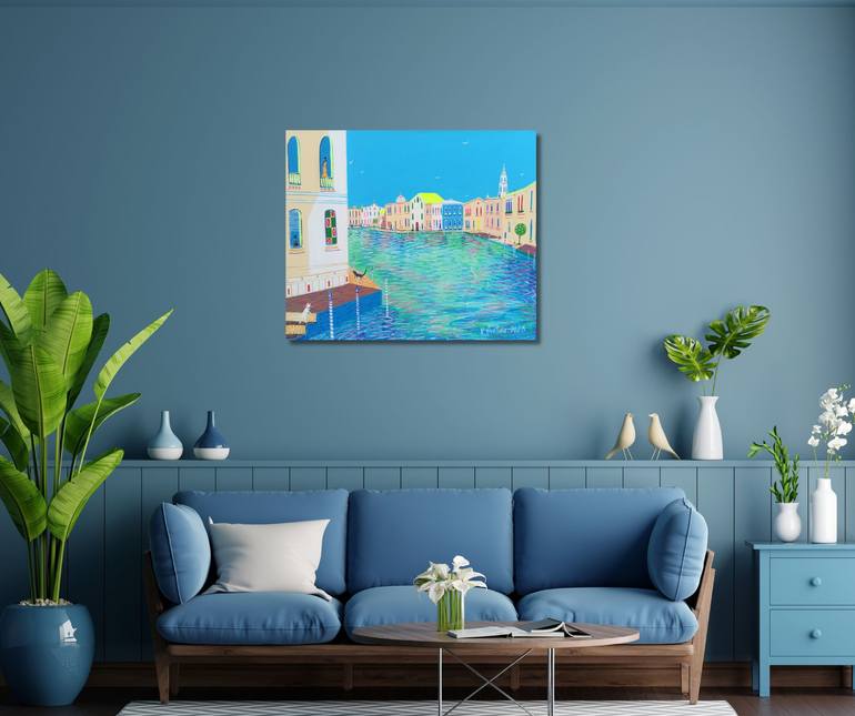 Original Contemporary Cities Painting by Katrina Avotina