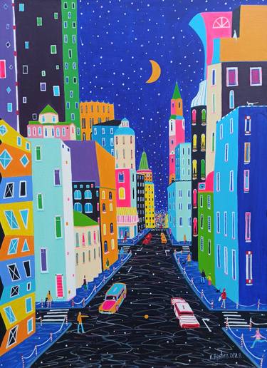 Original Contemporary Cities Paintings by Katrina Avotina