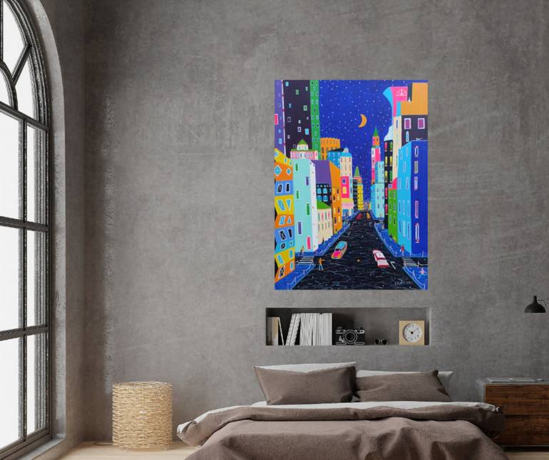 Original Contemporary Cities Painting by Katrina Avotina