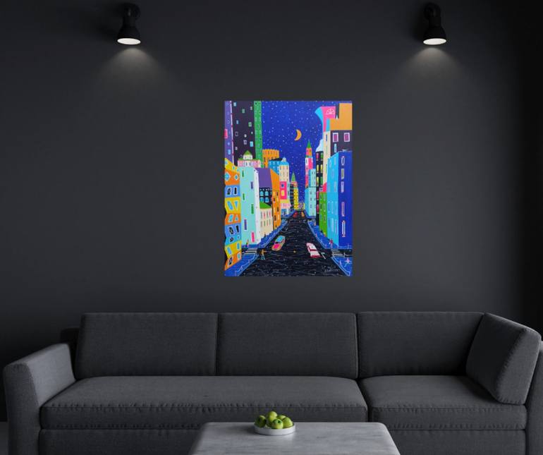 Original Contemporary Cities Painting by Katrina Avotina