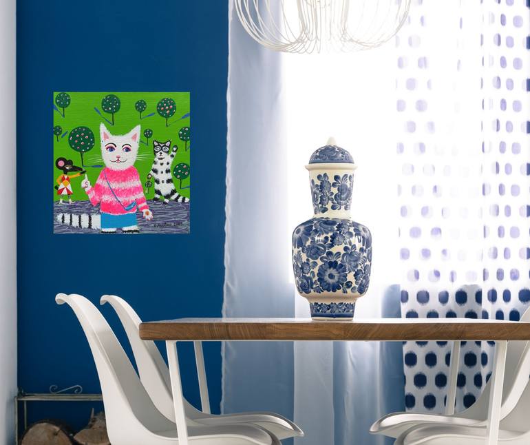 Original Contemporary Animal Painting by Katrina Avotina