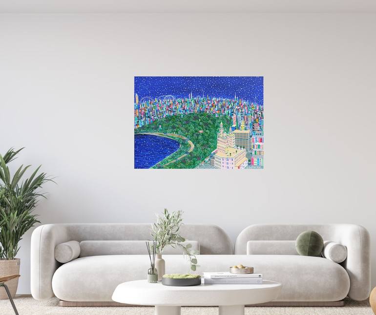 Original Contemporary Cities Painting by Katrina Avotina