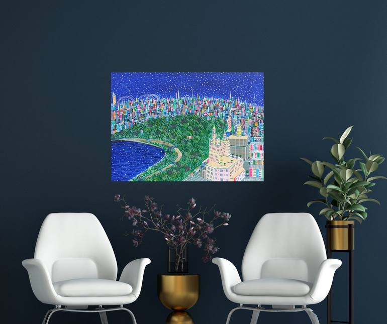 Original Contemporary Cities Painting by Katrina Avotina