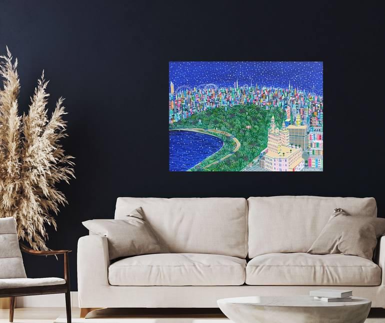 Original Contemporary Cities Painting by Katrina Avotina