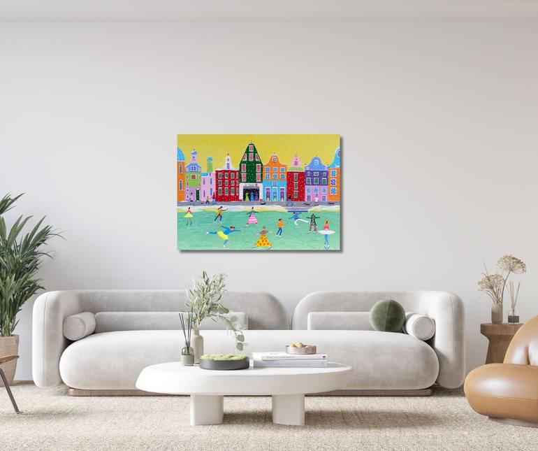 Original Contemporary Cities Painting by Katrina Avotina