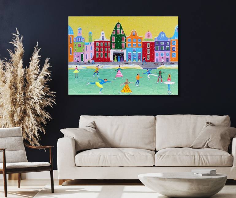 Original Contemporary Cities Painting by Katrina Avotina