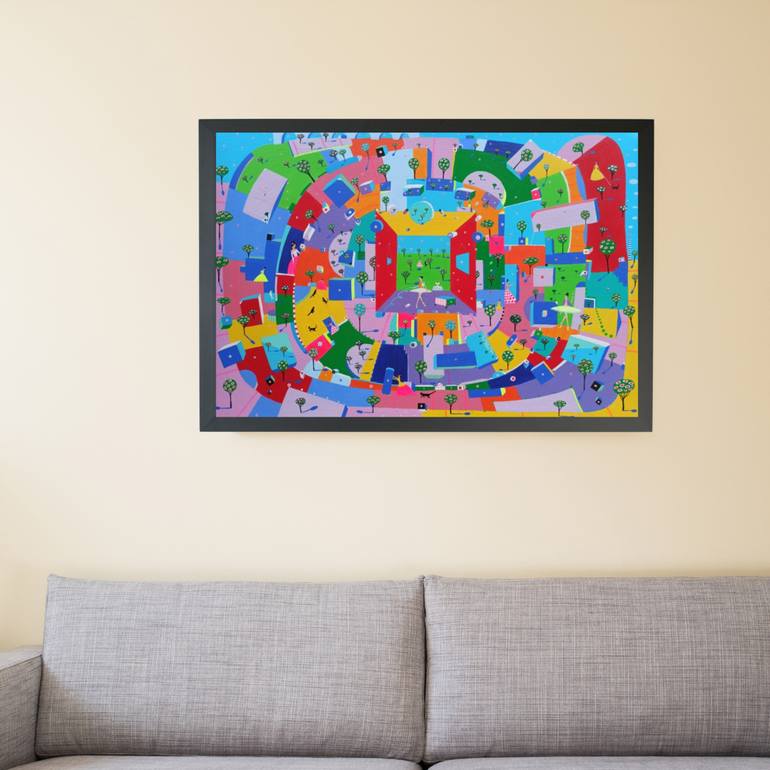 Original Abstract Expressionism Landscape Painting by Katrina Avotina