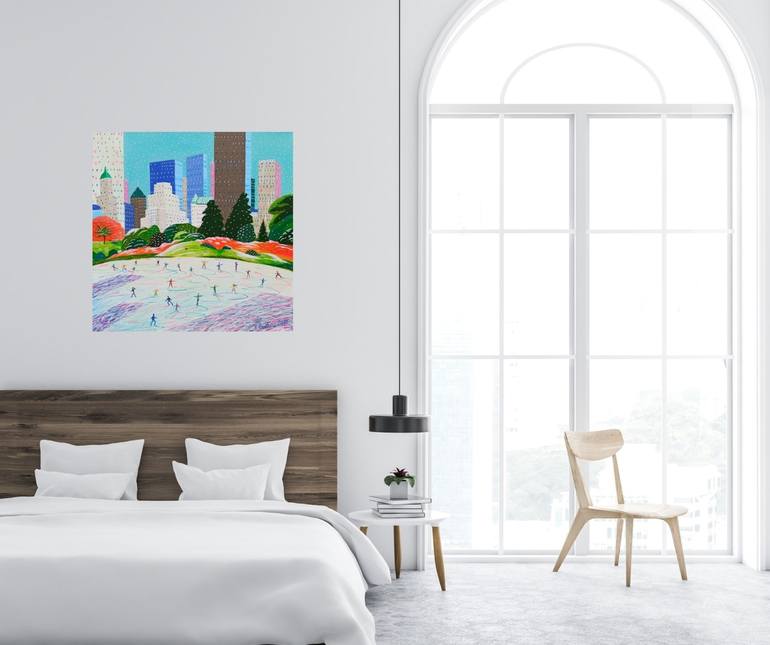 Original Fine Art Cities Painting by Katrina Avotina