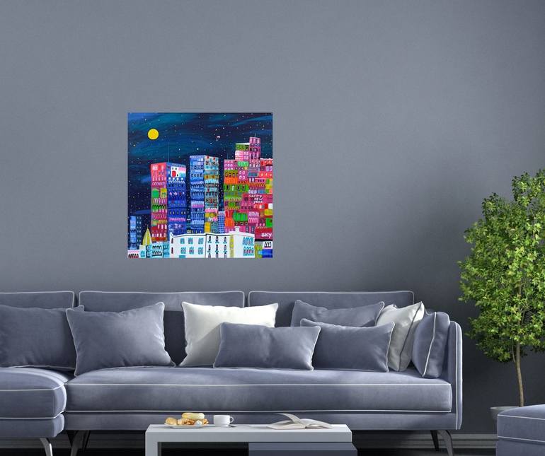 Original Cities Painting by Katrina Avotina